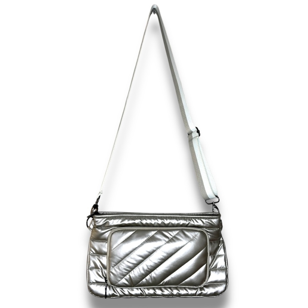 THINK ROYLN Silver Quilted Crossbody Bag - Picture 14 of 14